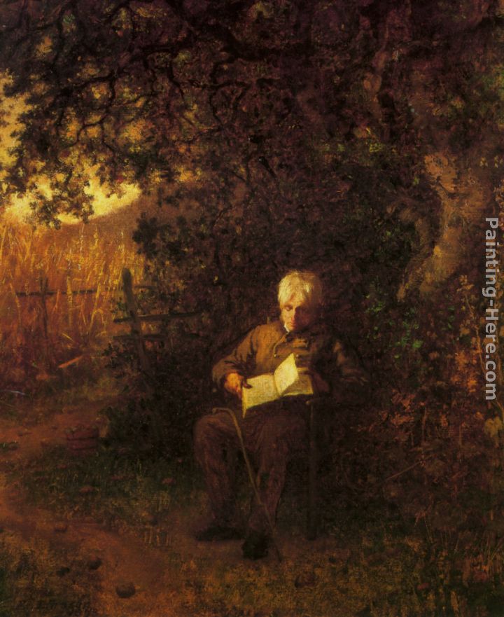 A Quiet Hour painting - Eastman Johnson A Quiet Hour art painting